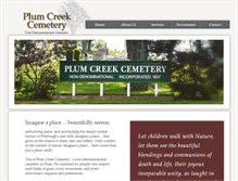 Tablet Screenshot of plumcreekcemetery.com